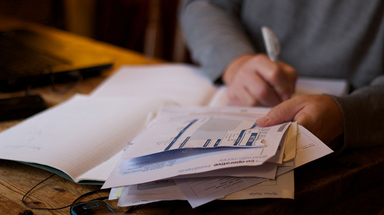 A bookkeeper at work